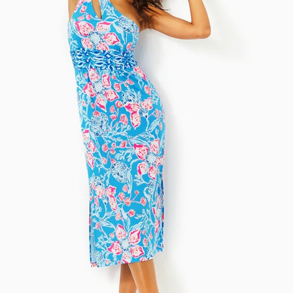 NWT!! 🌸🌸 Lilly Pulitzer Helina One Shoulder Midi. Sz M - Picture 2 of 6